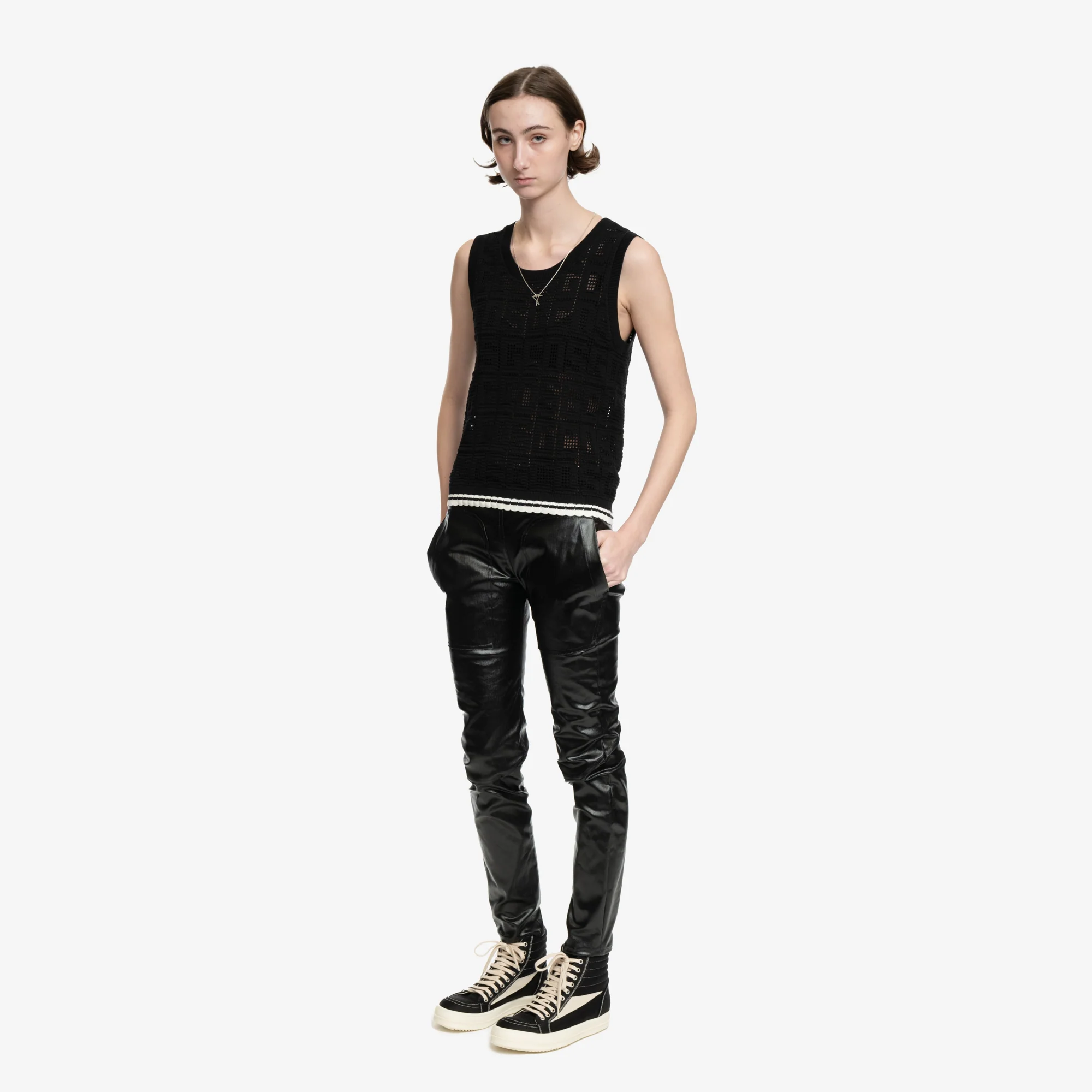 Monogram Macrame Knit Tank Top - Image 5